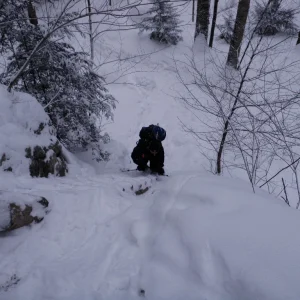 Starting up from the falls