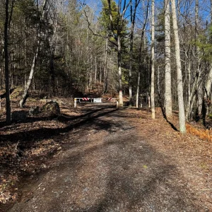 Gate where trail meets road